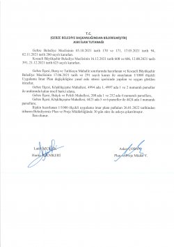 İmar Planı İlanı