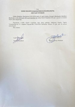 İmar Plan İlanı