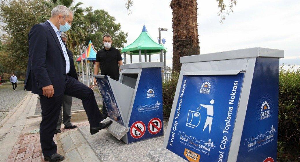 Gebze’de yer altı konteynır  uygulamaları sürüyor