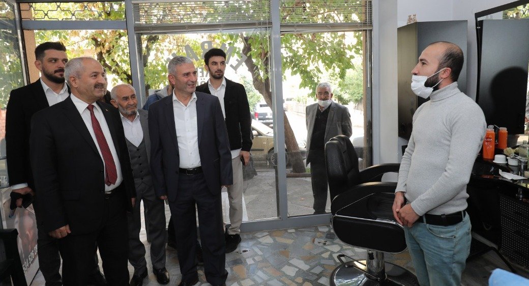 Başkanlardan Arapçeşme’de Esnaf Ziyaretleri