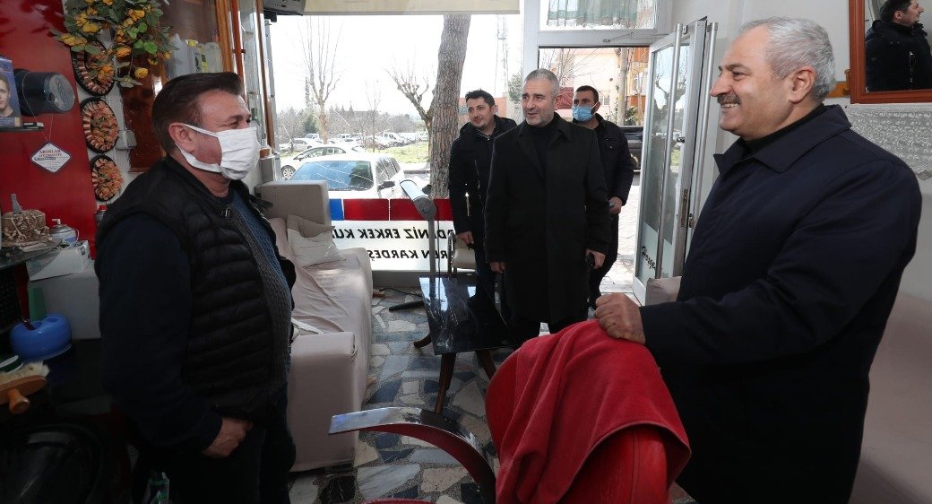 Başkanlardan Sultan Orhan’da Esnaf Turu