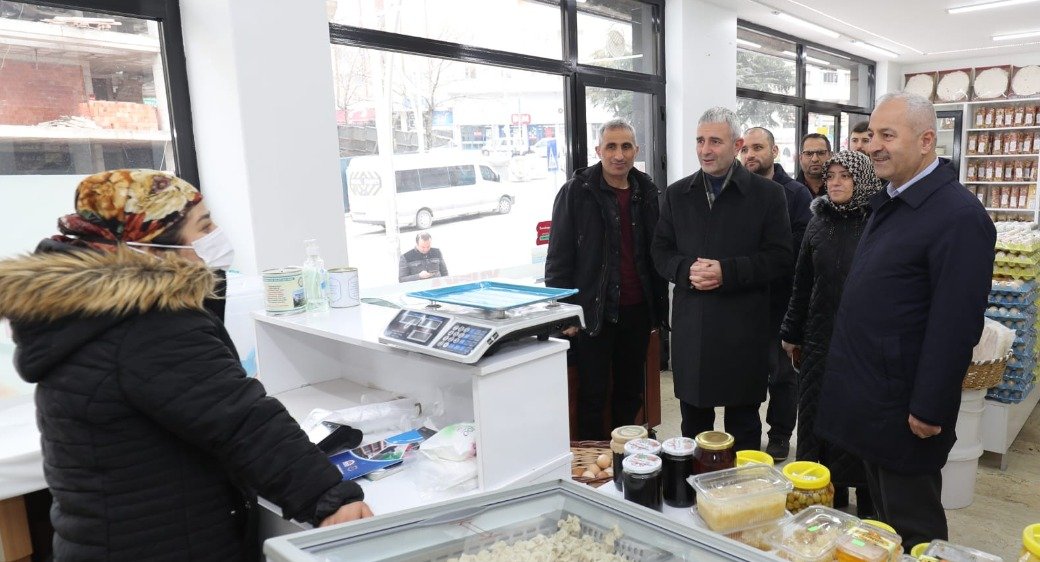 Başkanlar Tatlıkuyu esnaflarına konuk oldu