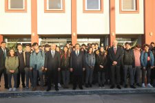 Kaymakam Güler ve Başkan Büyükgöz bayrak törenine katıldı