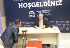 Başkan Büyükgöz vatandaşı dinliyor