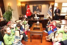 Başkan Büyükgöz’ün minik misafirleri