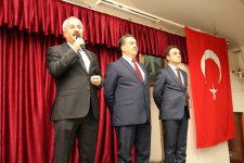 Kaymakam Güler ve Başkan Büyükgöz bayrak törenine katıldı