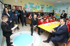 Kaymakam Güler ve Başkan Büyükgöz M. Alp Tiryakioğlu İlkokulu’nda