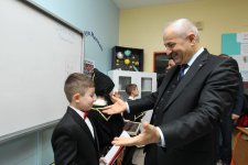 Kaymakam Güler ve Başkan Büyükgöz M. Alp Tiryakioğlu İlkokulu’nda