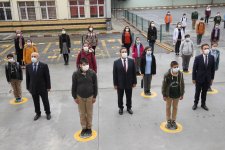 Kaymakam Güler ve Başkan Büyükgöz bayrak törenine katıldı