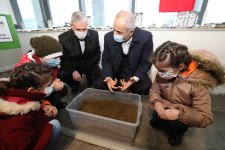 Başkan Büyükgöz çevreci tesisi öğrencilere tanıttı