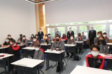 Kaymakam Güler ve Başkan Büyükgöz  Bayrak Töreninde Tübitak Fen Lisesinde