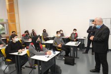 Kaymakam Güler ve Başkan Büyükgöz  Bayrak Töreninde Tübitak Fen Lisesinde