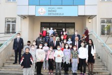 Kaymakam Güler ve Başkan Büyükgöz  İnönü’de Bayrak Töreninde   