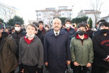 Kaymakam Güler ve Başkan Büyükgöz  Bayrak Töreninde Mollafenari’de