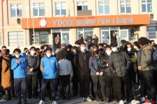 Kaymakam Güler ve Başkan Büyükgöz  Yücel Boru Lisesi’nde Bayrak Töreninde   