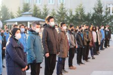 Kaymakam Güler ve Başkan Büyükgöz  Yücel Boru Lisesi’nde Bayrak Töreninde   