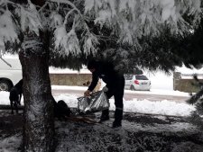Gebze’de karla mücadele çalışmaları sürüyor