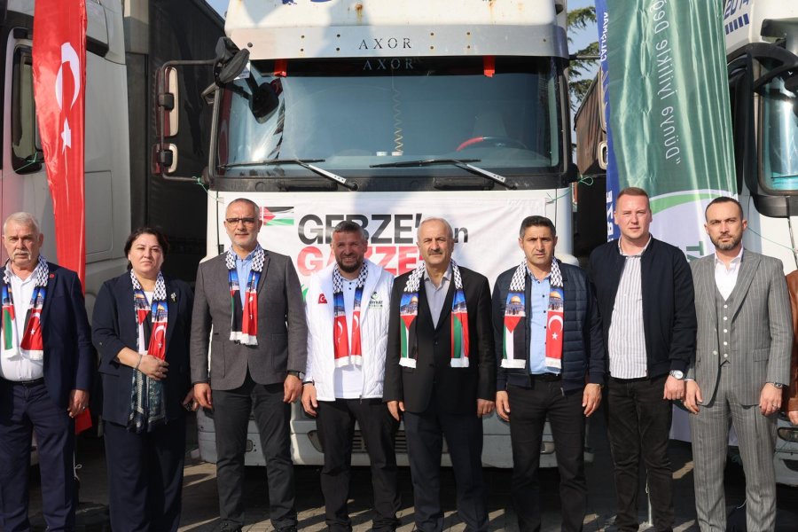 Gebze’den Gazze’ye Kardeşlik Eli: 10 Tır Yardım Dualarla Yola Çıktı