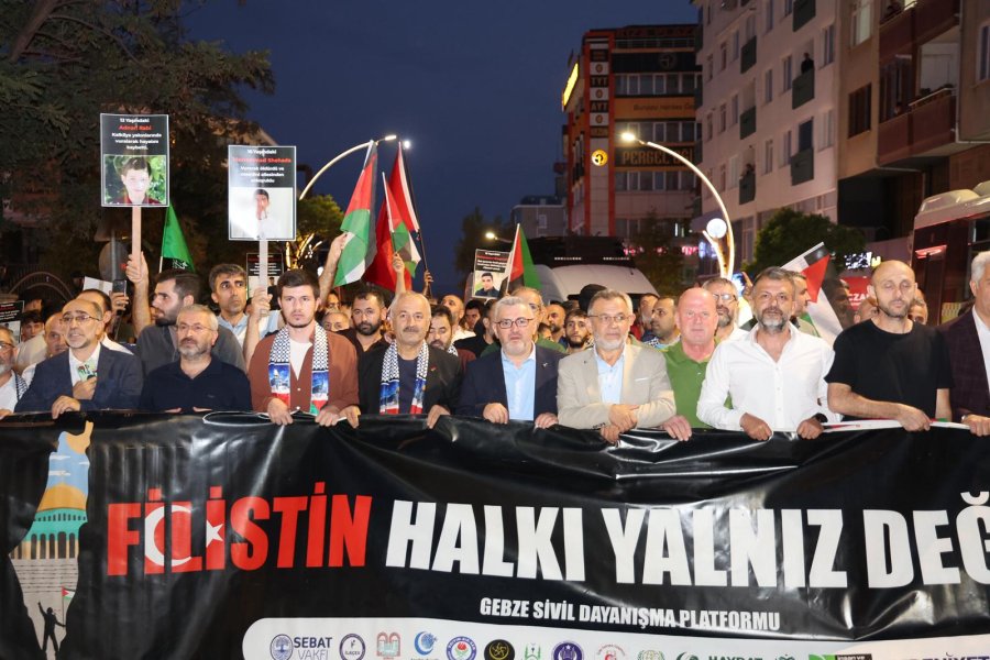 GEBZEDEN GAZZEYE DESTEK YÜRÜYÜŞÜ