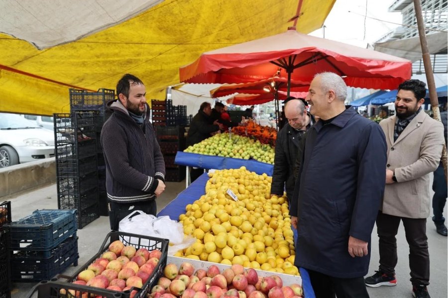 Cumhur İttifakı Adayı Büyükgöz’den Pazarcı Esnaflarına Hayırlı İşler 