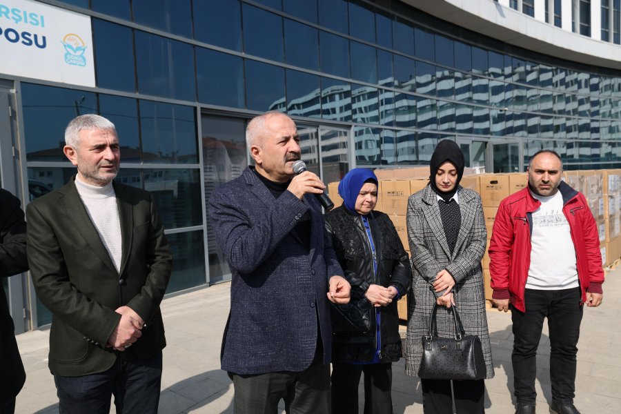 Ramazan Erzak Konvoyunu Başkan Büyükgöz Uğurladı