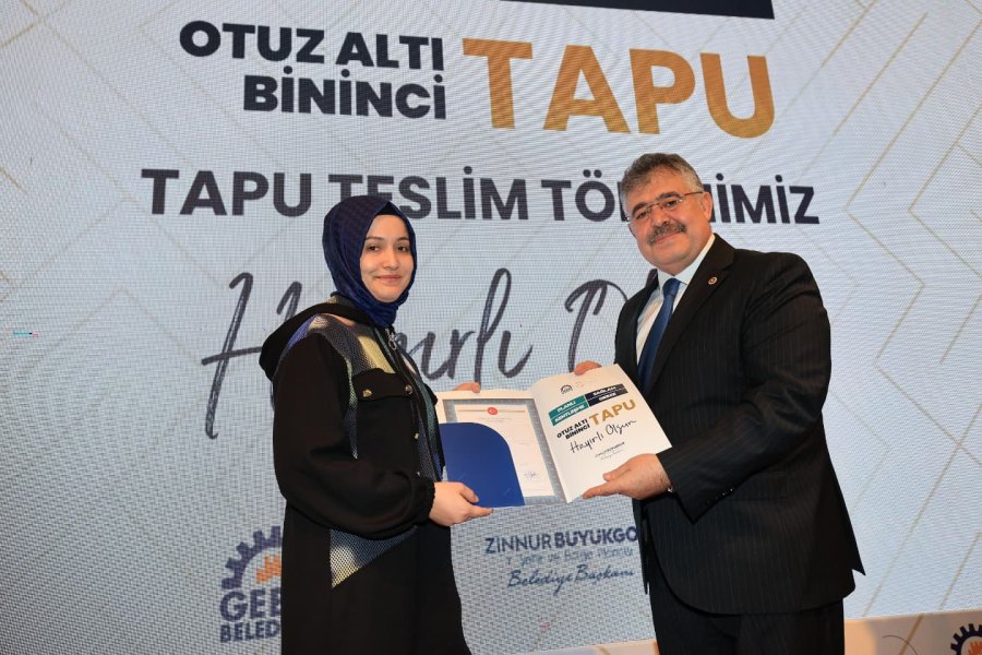 Gebze’de 36 Bininci Tapu İçin Teslim Töreni