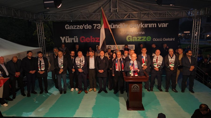 Gebze’de Binlerce Vicdan Gazze İçin Sokaklarda Buluştu