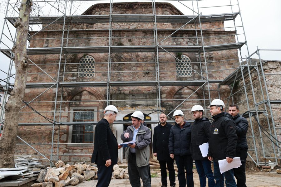 BAŞKAN BÜYÜKGÖZ, TARİHİ ÇARŞI HAMAMI RESTORASYONUNU YERİNDE İNCELEDİ