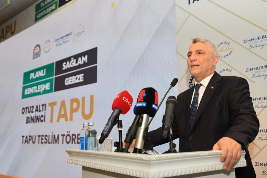 Gebze’de 36 Bininci Tapu İçin Teslim Töreni