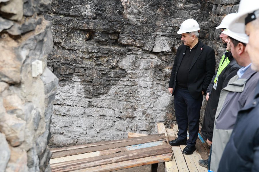 BAŞKAN BÜYÜKGÖZ, TARİHİ ÇARŞI HAMAMI RESTORASYONUNU YERİNDE İNCELEDİ
