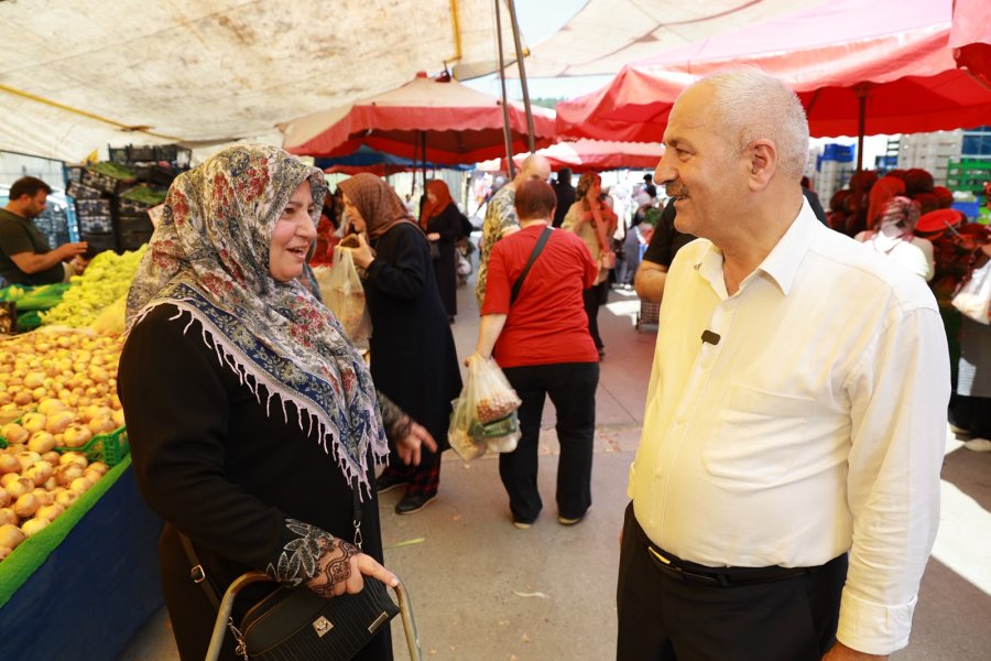 Mevlana Kapalı Pazar Yeri’nde Esnaf ve Vatandaşla Gönül Buluşması