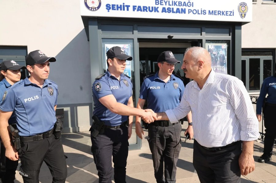 BAŞKAN BÜYÜKGÖZDEN ŞEHİT FARUK ASLAN POLİS MERKEZİNE ZİYARET 