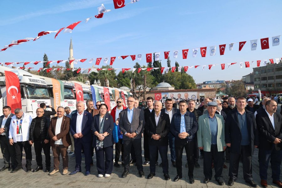 Gebze’den Gazze’ye Kardeşlik Eli: 10 Tır Yardım Dualarla Yola Çıktı