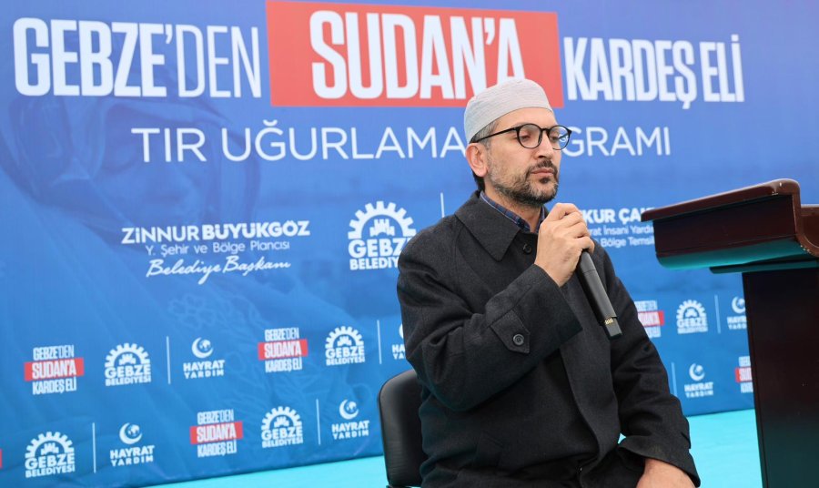 Gebzeden Sudana 10 Tırlık Kardeşlik Köprüsü: İnsani Yardım Konvoyu Dualarla Uğurlandı