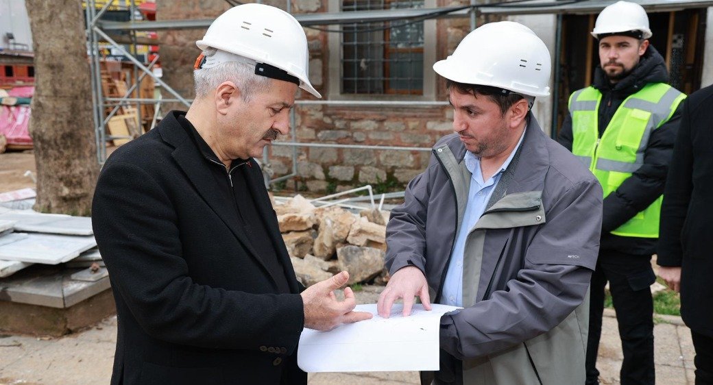 BAŞKAN BÜYÜKGÖZ, TARİHİ ÇARŞI HAMAMI RESTORASYONUNU YERİNDE İNCELEDİ