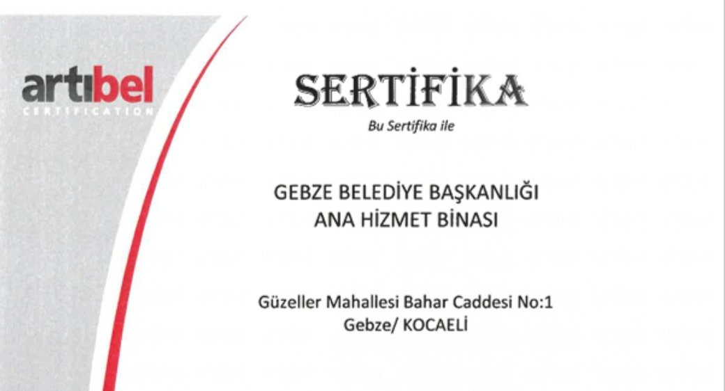 Gebze Belediyesi Uluslararası Standartlarda